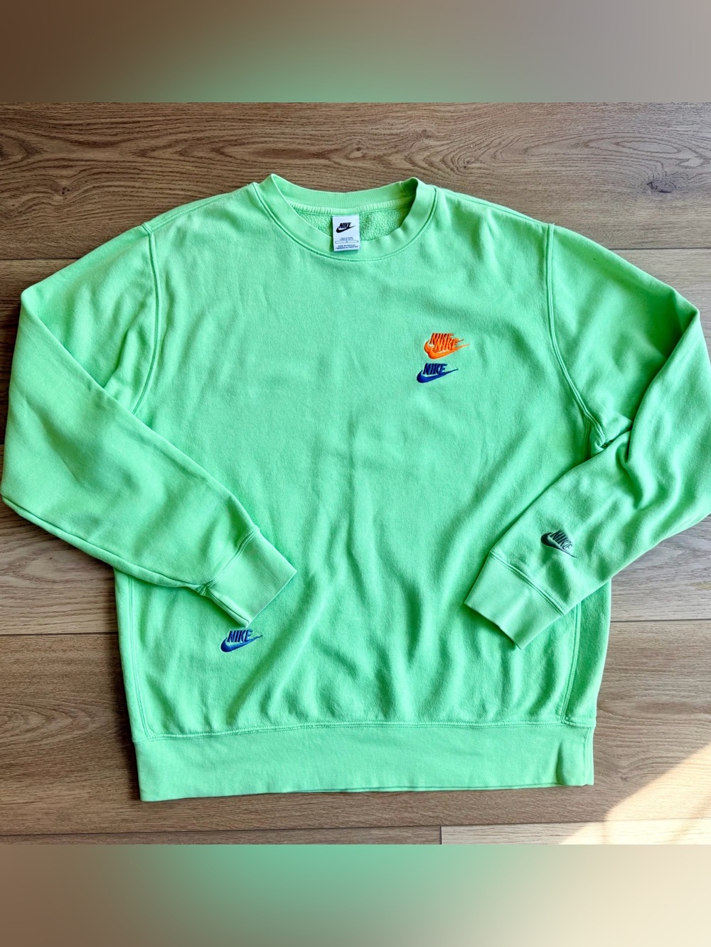 Nike Sportswear Key Lime Multi Swoosh Crewneck Sweatshirt